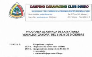 ACAMPADA Y MAGOSTO EN VENIALBO DEL 5 AL 8 DE DICIEMBRE